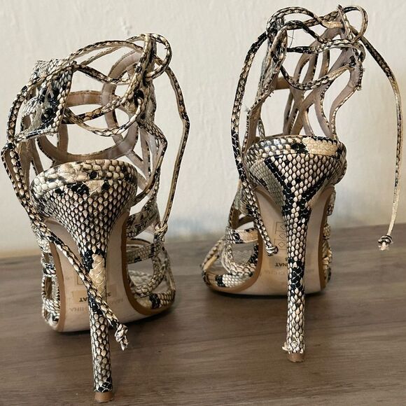 TOPSHOP - Snake Print Heels - Picture 4 of 6